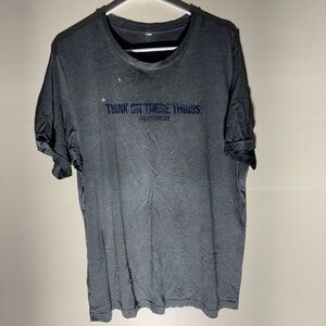 Gray Philippians 4:8 “Think on These Things” Graphic T-Shirt Size XL